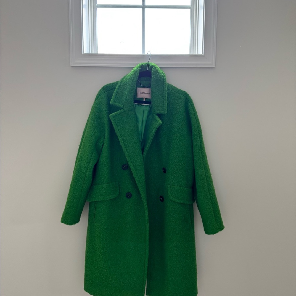BCBGeneration Vibrant Green Teddy Jacket - image 1